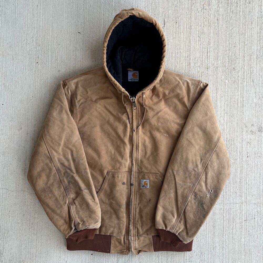 Carhartt J140 BRN brown hooded work wear jacket